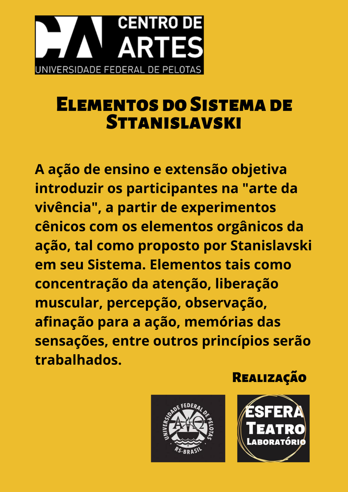 Curso De Teatro Licenciatura Projeto De Ensino Elementos Do