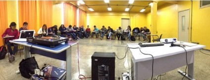 Sala de aula com alunos da segunda turma no CCMar em Rio Grande Foto: Arquivo Pessoal