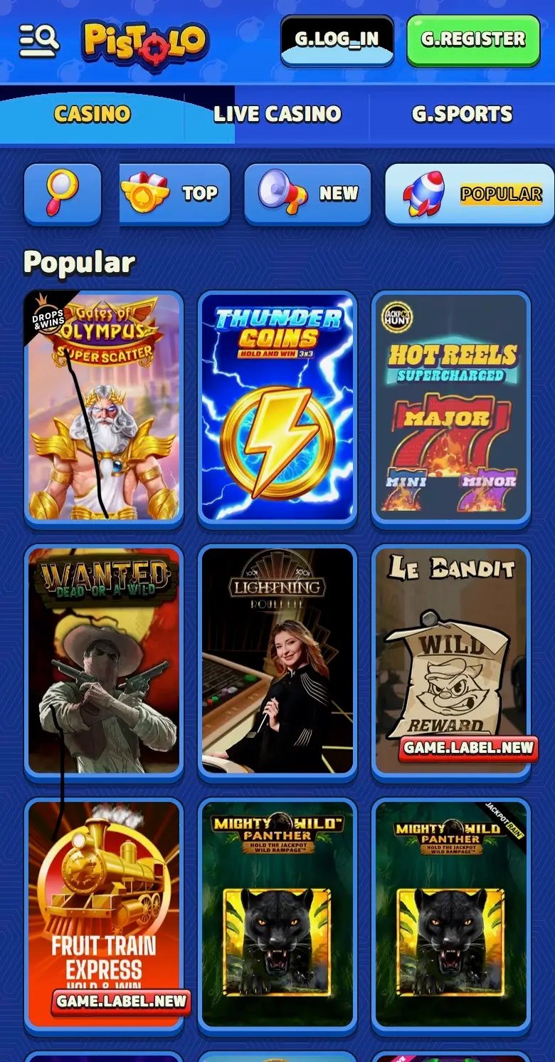Discover pistolo online casino
