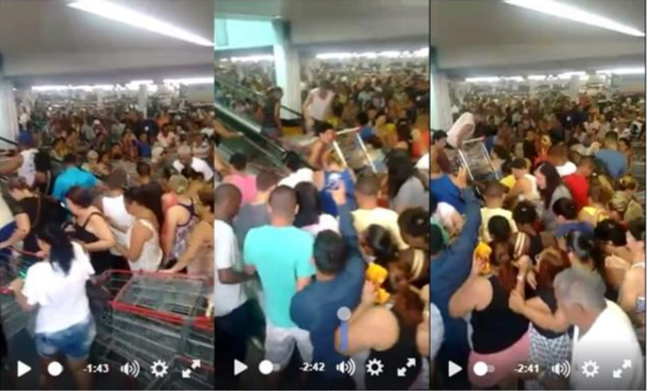 Imagens da escada rolante do supermercado Guanaraba / Print vídeo de Nilson Araujo
