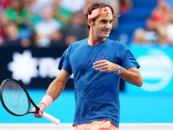 Alegria na hora de jogar tênis, isto é Roger Federer. Fonte: breakpointbrasil.com.br.