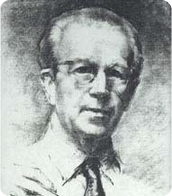 Retrato em preto e branco do artista Leopoldo Gotuzzo.