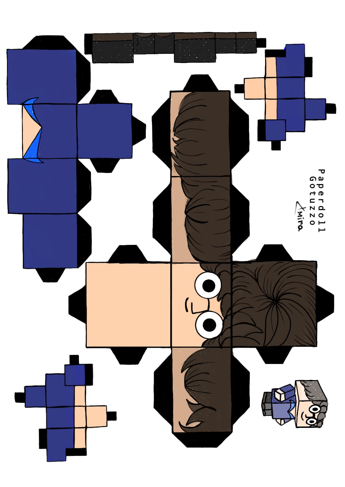 Brinquedo para montar com o desenho de Leopoldo Gotuzzo.