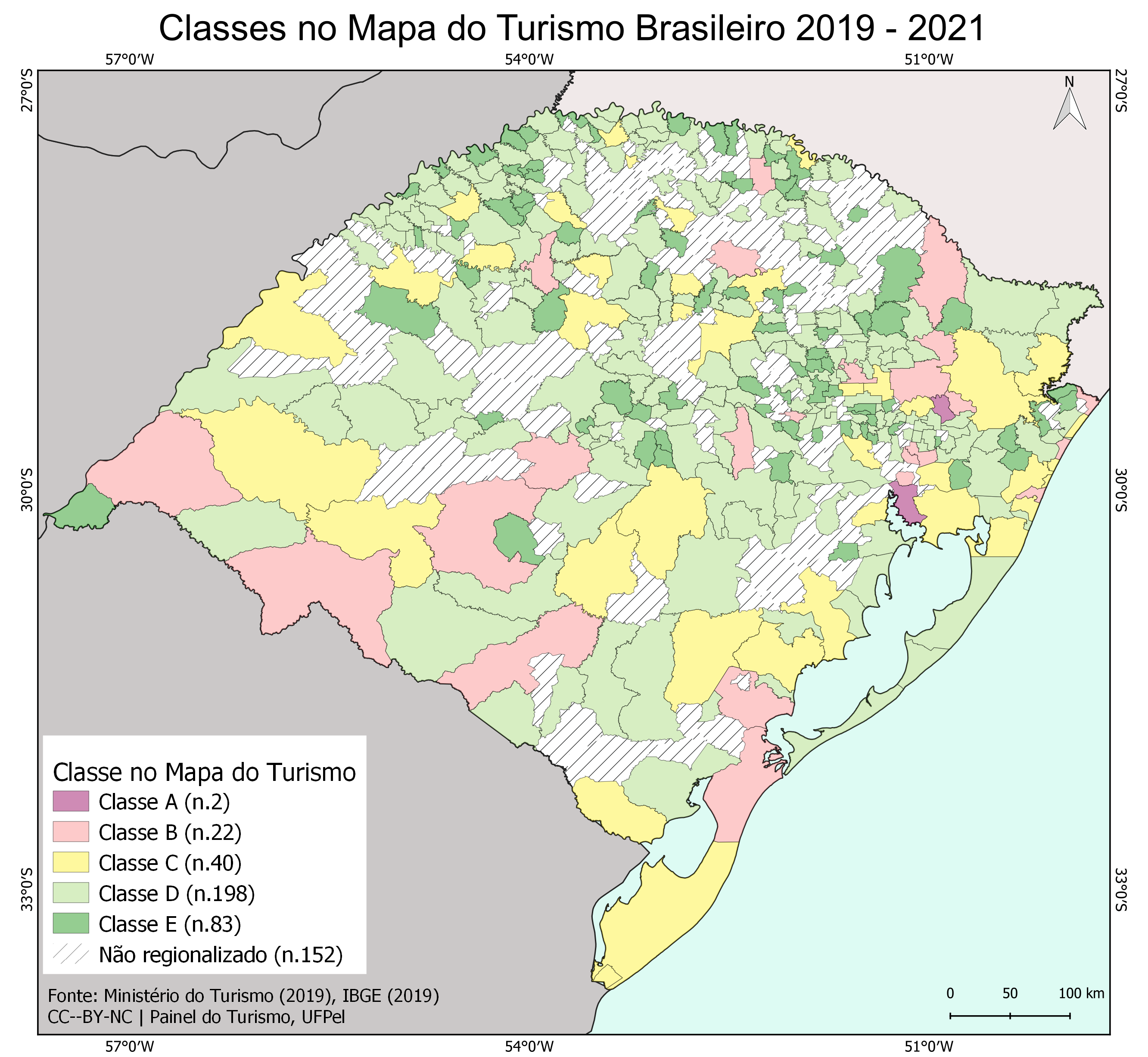 Classes no Mapa do Turismo Brasileiro 2019-2021