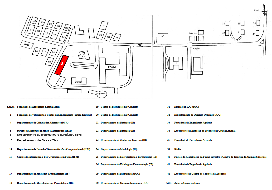 Mapa do Campus Capão do Leão