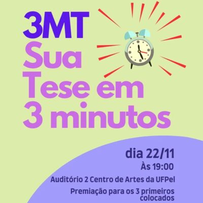 Convite – Evento “3MT – Sua tese em três minutos”