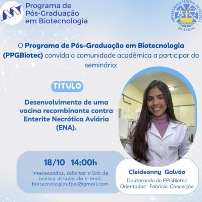 Seminários do PPGBiotec – 18/10 às 14 horas