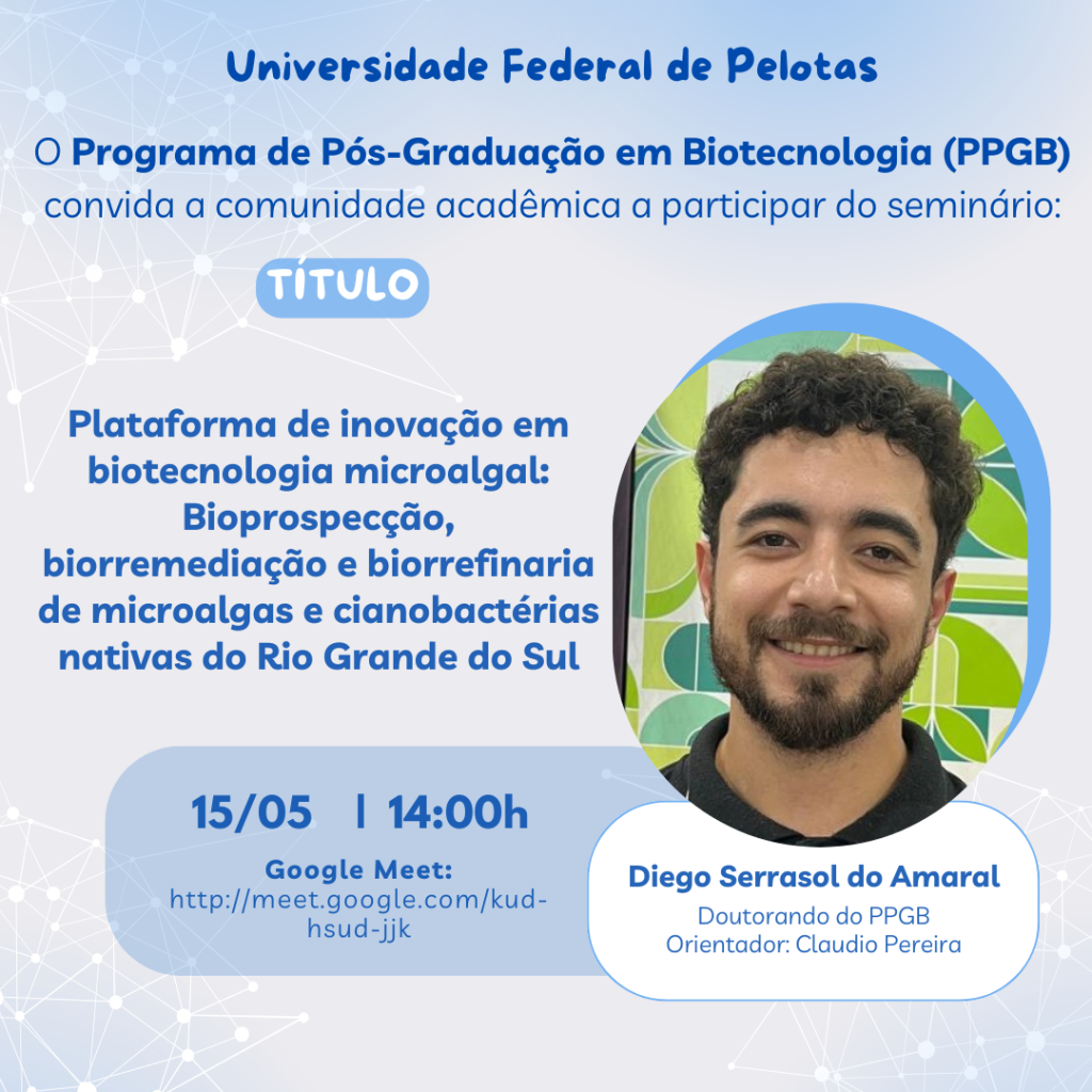 Disciplina de Seminários – dia 15/05/2026, às 14 horas