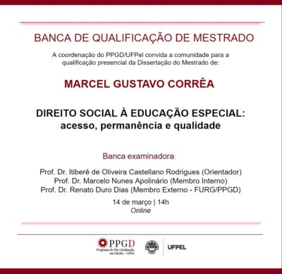 BANCA DE QUALIFICAÇÃO: Marcel Gustavo Corrêa – Programa de Pós-Graduação em  Direito – Mestrado em Direito