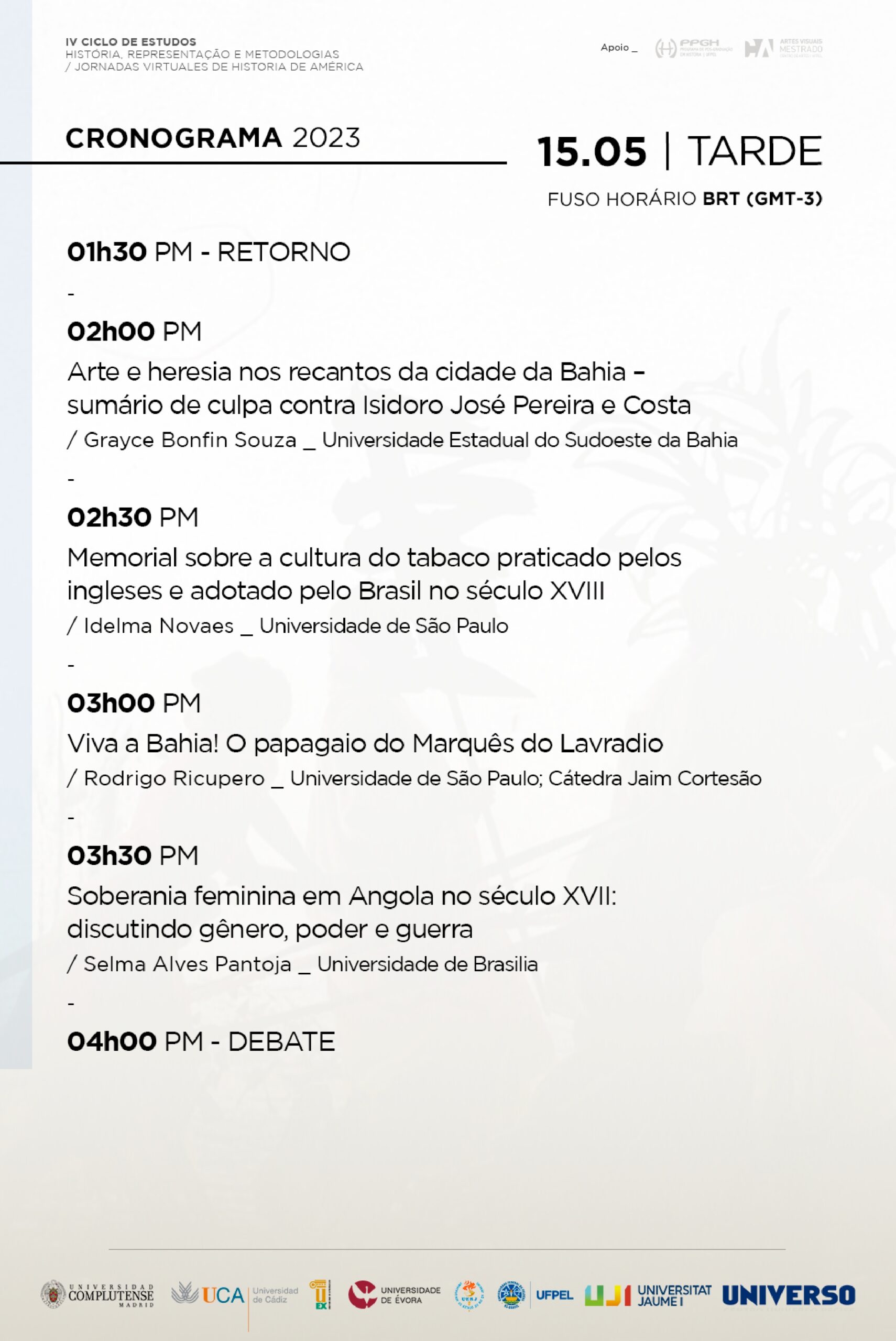 Programa De P S Gradua O Em Hist Ria Cronograma Completo Page