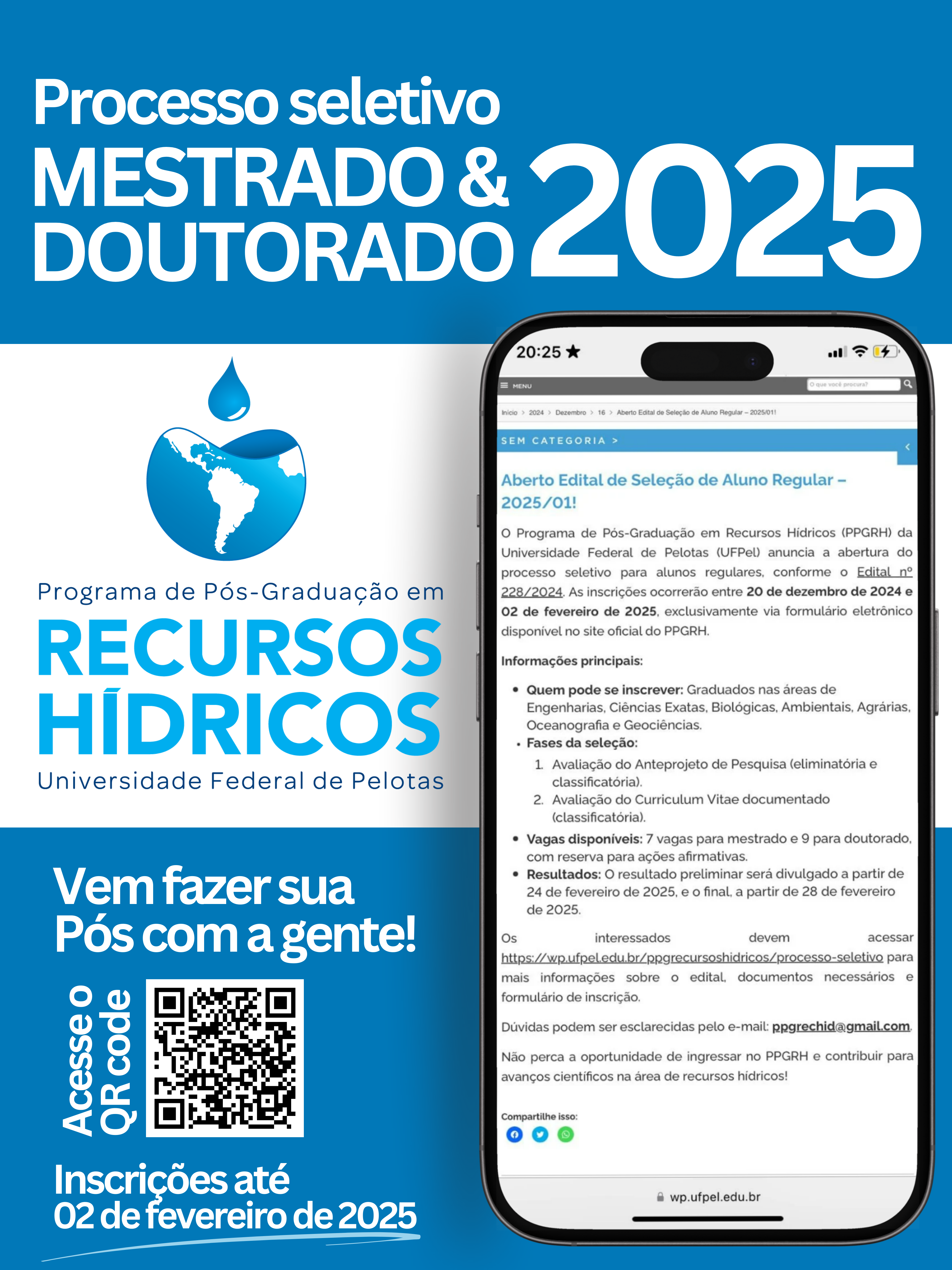 Processo seletivo para aluno regular 2025/01