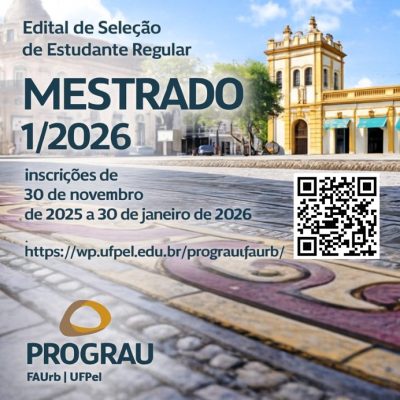 Publicado Edital de Seleção de estudante regular do mestrado PROGRAU