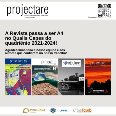A Revista PROJECTARE passa a ser A4 no Qualis Capes do quadriênio 2021-2024!
